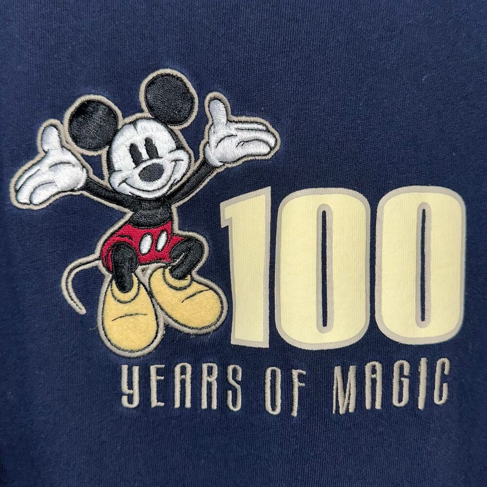 Walt Disney World 100 Years of Magic Navy Blue Short Sleeve T-Shirt Size Large - Picture 4 of 10